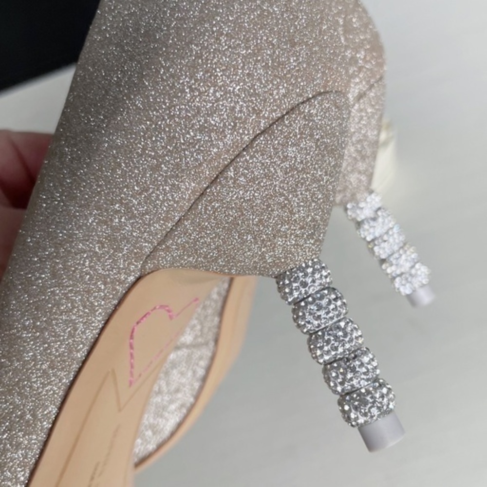 Sophia Webster Classic Blogger Wedding Favorite Coco Glitter Crystal Stone Heels - Picture 11 of 16